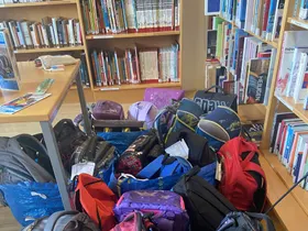 Die gesammelten Rucksäcke