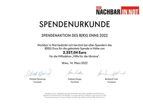 Spendenurkunde