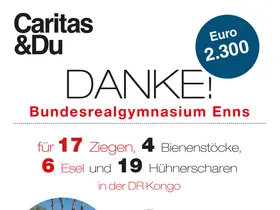 Spendenurkunde der Caritas