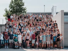 Gruppenfoto bei der Mathe-Miniolympiade