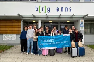 Sechs Schüler*innen und zwei Lehrer aus Spanien zu Besuch am b[r]g Enns