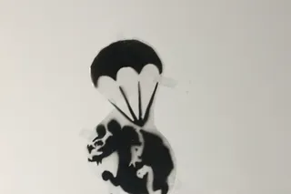 Neues BANKSY-Graffiti im b[r]g Enns entdeckt!