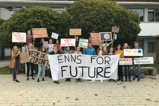 Earth strike in Linz