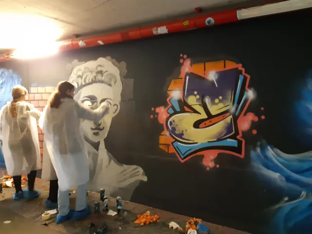 Graffiti-Projekt in Kooperation mit der Stadtgemeinde Enns