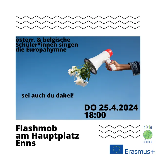 Flashmob am Donnerstag, 25.4.2024 um 18 Uhr am Hauptplatz Enns