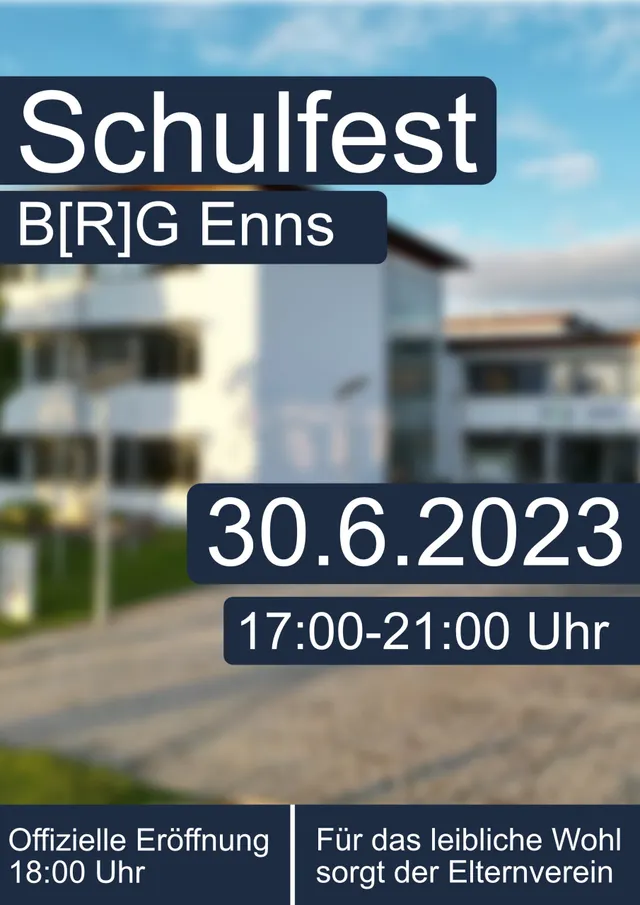 Einladung zum Schulfest am 30.06.23, ab 17:00 Uhr
