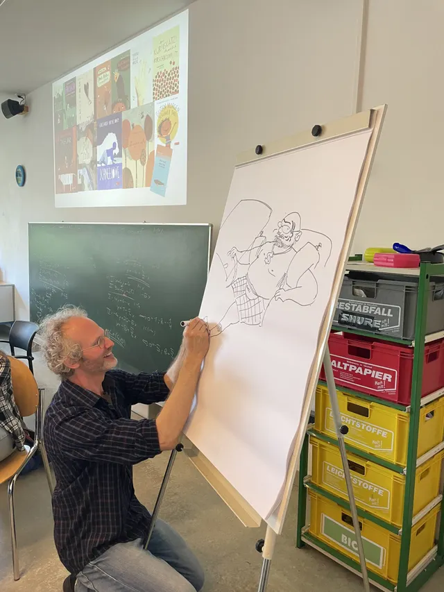 Besuch von Kinder- und Jugendbuchillustrator Michael Roher